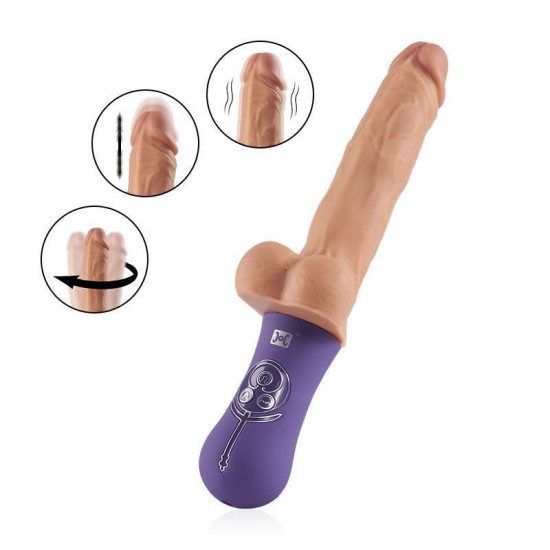 Handle Vibrating Dildo 10 Vibrating 6 Telescopic Realistic Glans Women Masturbating India