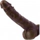 8.5 Inch Thrusting Black Silicone Dildo with 8 Vibrating Modes