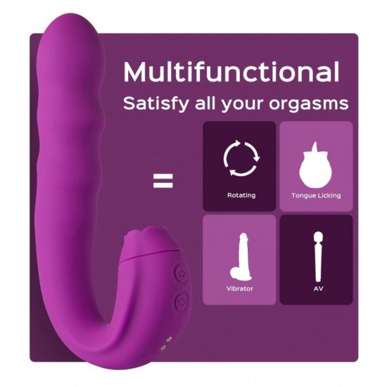 G Spot Vibrator With Rotating Head & Vibrating Tongue