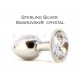 Sterling Silver jewel butt plug Swarovski Light Vitrail crystal, BDSM furniture accessory sexy erotic intimate jewelry gift for wife, Mature