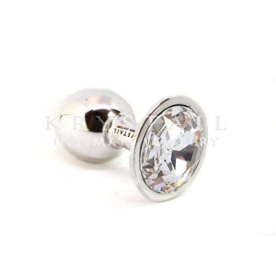 Sterling Silver jewel butt plug Swarovski Light Vitrail crystal, BDSM furniture accessory sexy erotic intimate jewelry gift for wife, Mature