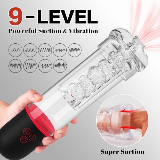 Vibration 9 Mode Suction Penis Pump