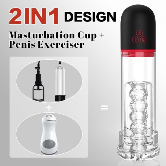 Vibration 9 Mode Suction Penis Pump