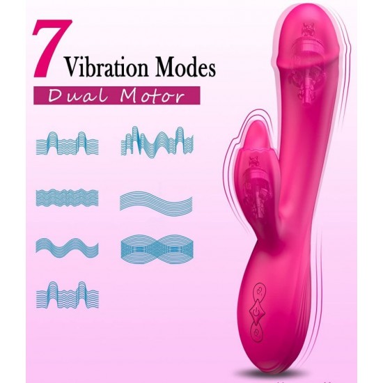 G Spot Rabbit Vibrator with Tongue Tickler 7 Vibration Sex Toys for Women India