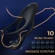10 Vibration Modes Penis Ring for Men Medical Silicone Waterproof Sex Toys for Adult Couples Black