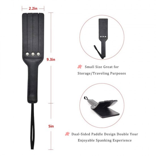 Sex Spanking Paddles Sexual Paddle BDSM Sex Toys Soft Leather Black