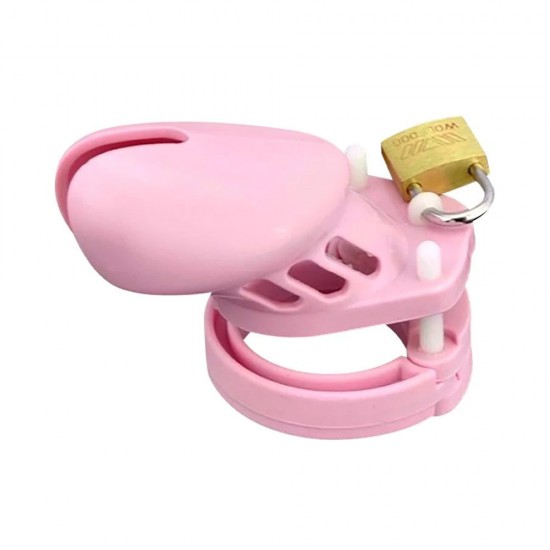 Silicone Cock Cage Chastity Device Pink/Black/Blue/Clear