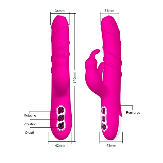 Silicone Rabbit Vibrator USB Rechargeable Female Sex Toy India