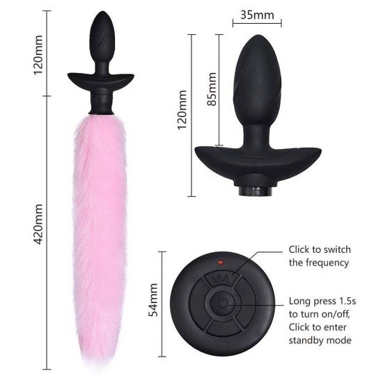 Tail Plug Anal Plug Vibrator Role Play Wireless Remote Anal Sex India