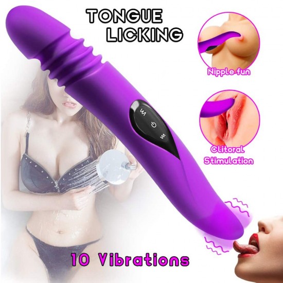 Telescopic G Spot Sex Toys Heating Dual Motor 10 Frequency Vibration USB Rechargeable Female Vibrator India