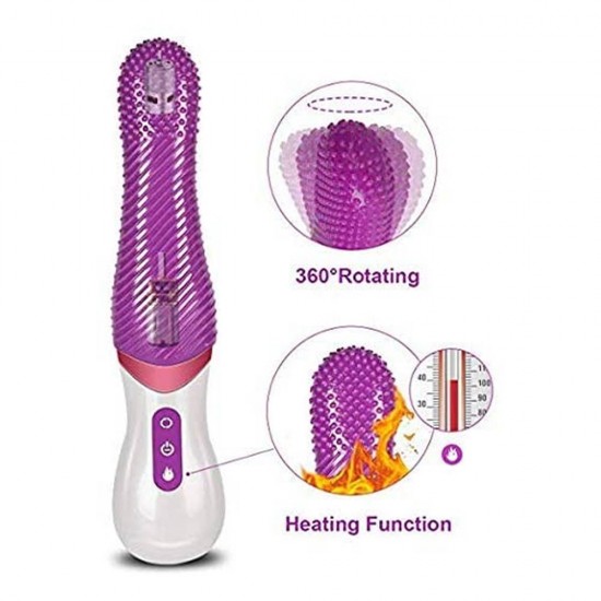 Tongue Vibrator Realistic Oral Clit Stimulator G Spot Vibrator Heating 360° 7x7 Vibration Rotation Female Toy India