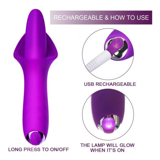 Tongue Vibrator Oral Stimulator Licking 10 Modes Vibe Tickler Nipple Solo Orgasm Vaginal Anal Massager Sex Toy For Women India