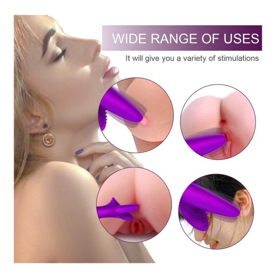 Tongue Vibrator Oral Stimulator Licking 10 Modes Vibe Tickler Nipple Solo Orgasm Vaginal Anal Massager Sex Toy For Women India