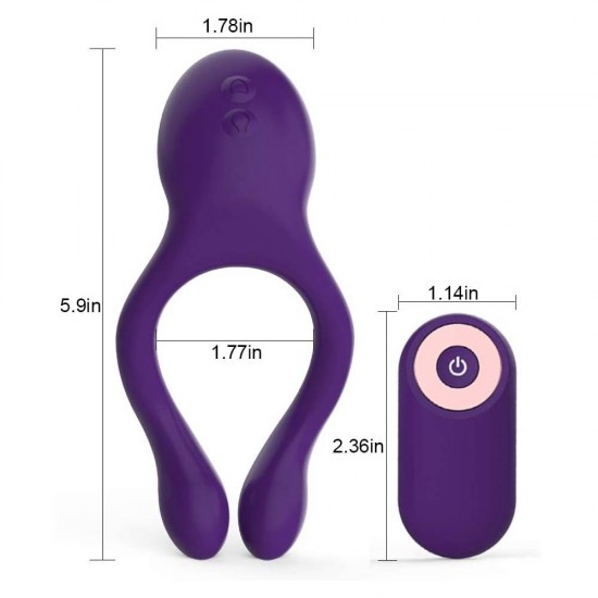 Vibrating Cock Ring India 10 Vibration Modes Waterproof Nipple Massage Couples Play