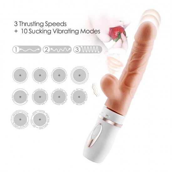 Vibrating Dildo Heating Thrusting G-spot Dildo 10 Vibrating Modes 3 Thrusting Speed Sex Toys for Women India