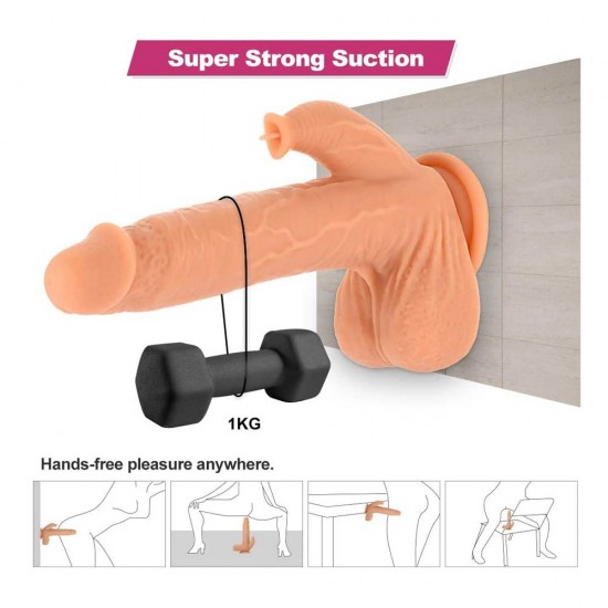 9.8" Vibrating Dildo Thrusting 5 Thrusting 7 Licking 360°Rotation 7 Vibration Modes