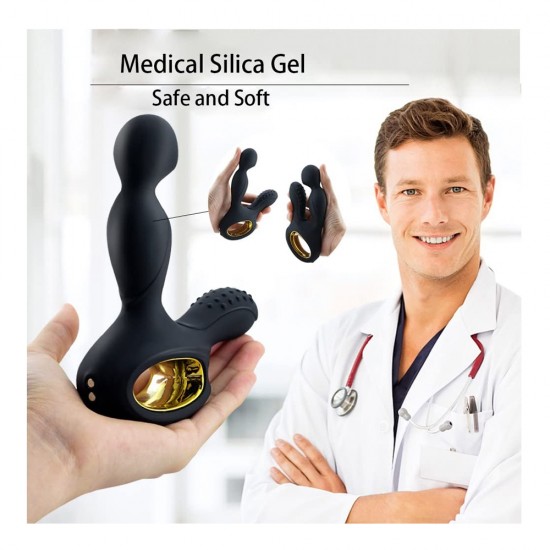 Vibrating Heating Wireless Remote Anal Butt Plug Prostate Massager 3 Speeds Rotating 10 Speeds Vibrating Anal Sex Toy India