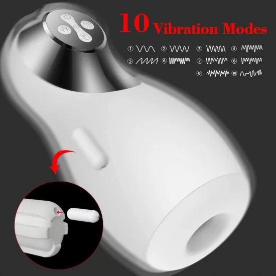 Vibrating Automatic Oral Masturbator 3 Clamping Sucking Modes 10 Vibration Vibrating Automatic Oral Masturbator 3 Clamping Sucking Modes 10 Vibration