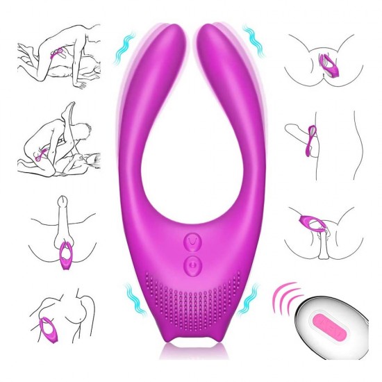 Vibrating Ring Cock Ring Couple Vibrator Penis Clitoral Vibrator with 12 Vibrations Wireless Remote Control Sex Toys India