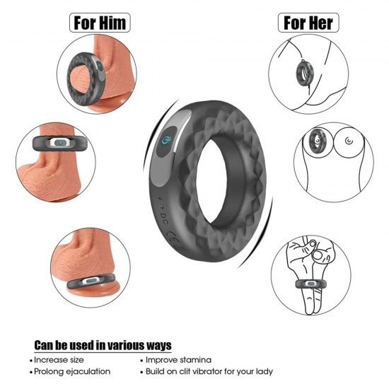 Vibrating Ring Penis Cock Ring 10 Modes Vibration Waterproof Sex Toys India