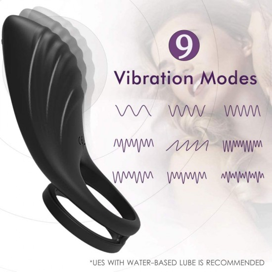 Penis Vibrating Double Ring 9 Vibration Modes Longer Lasting Erections Wireless Remote Control Rechargeable Waterproof Sex Toys India