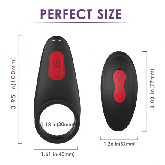 Penis Vibrating Double Ring 9 Vibration Modes Longer Lasting Erections Wireless Remote Control Rechargeable Waterproof Sex Toys India