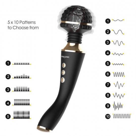 Wand Massager Flexible Head 5 Speeds 10 Vibration Modes