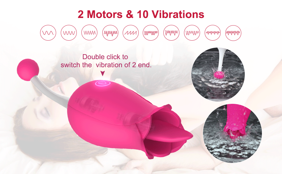 2 In 1 Tongue Stimulator Vaginal Breast Nipple Massager Sex Toy For Women India