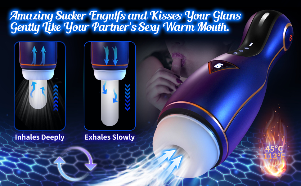 Automatic Male Masturbator Pocket Pussy Heating 4 Suction 6 Vibration Blowjob Toys for Men India