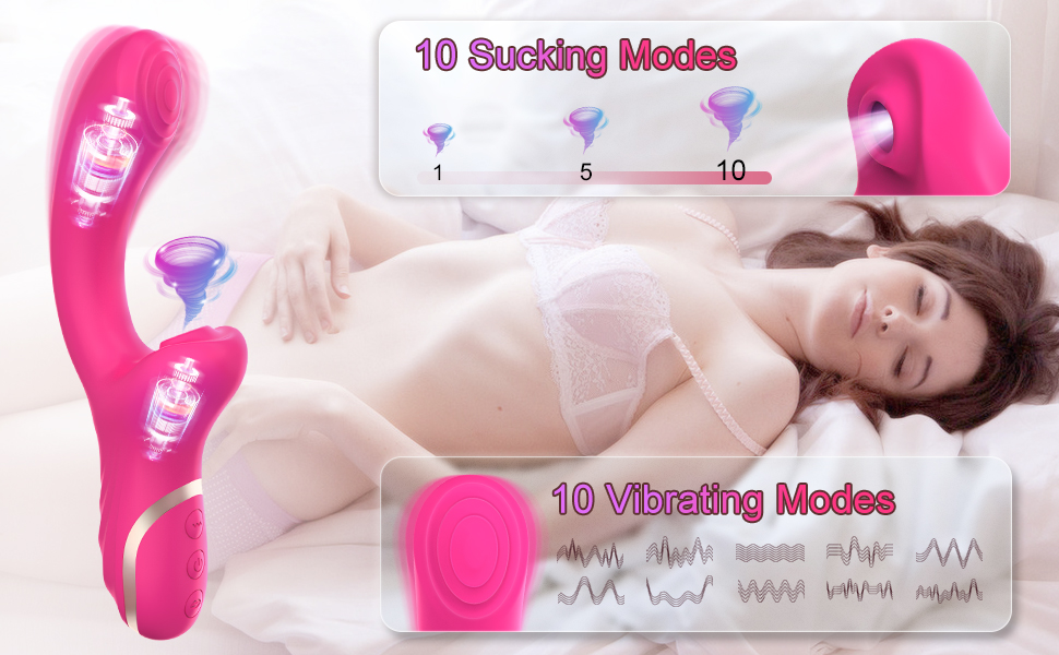 G Spot Clit Vibrator Sucking Sex Toy 10 Sucking and Vibrating Modes Vaginal Orgasm and Clit Sucker India